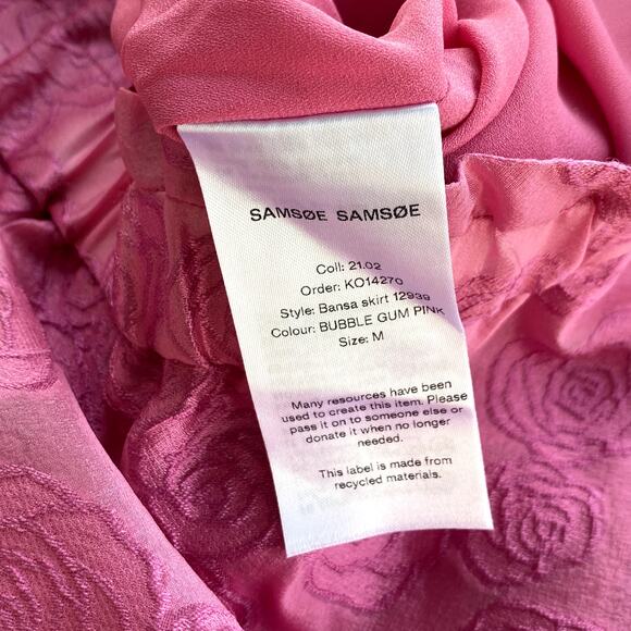 NEW! Samsoe Samsoe Bansa Midi Floral Skirt in Bubblegum Pink M - Picture 4 of 6